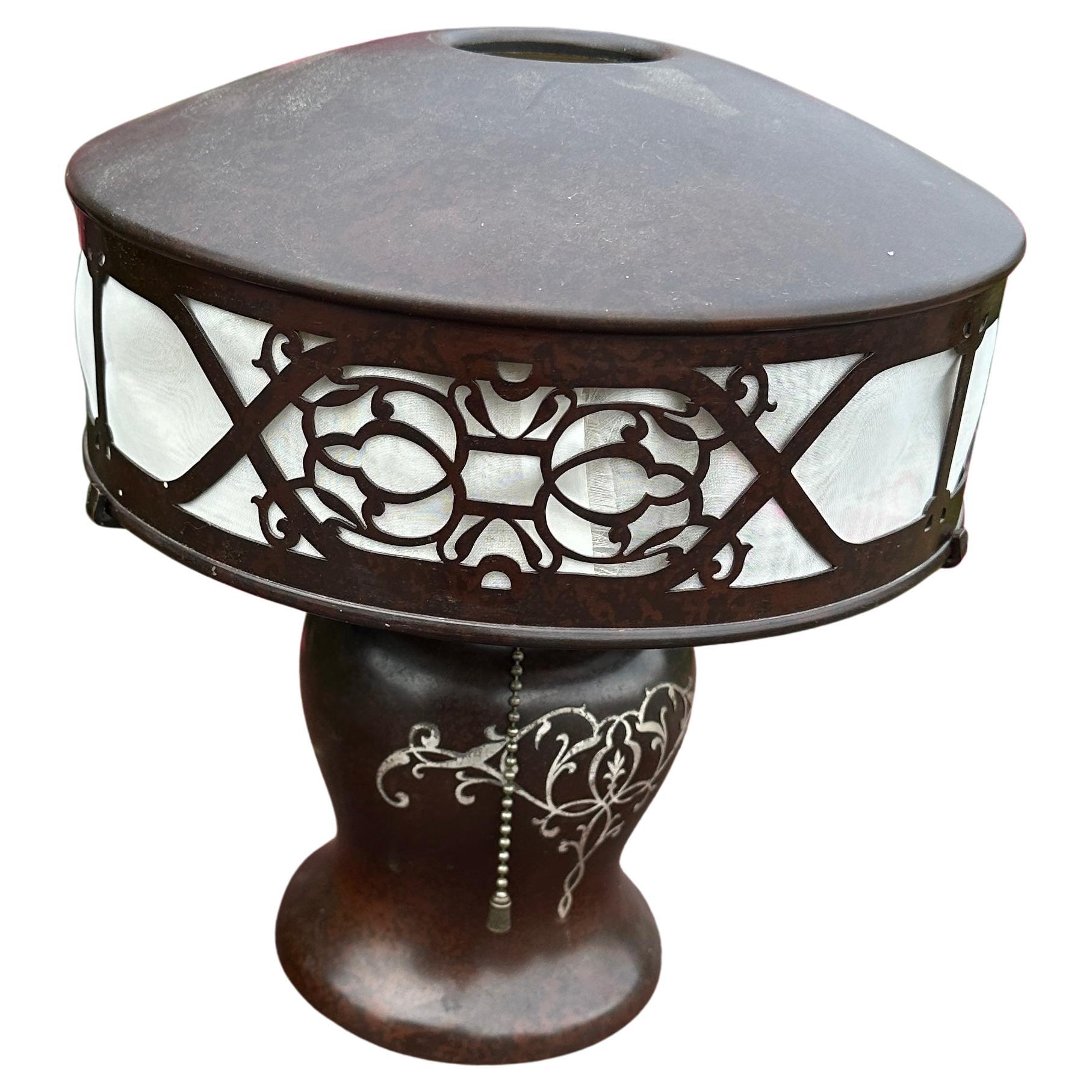 Antique Rare"  HAINZ "  Table Lamp - Stickley Era - #W5781