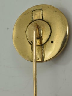 Antique Rare Imperial Russian Fabergé 14k Gold, Enamel, and Diamonds, Pin Brooch