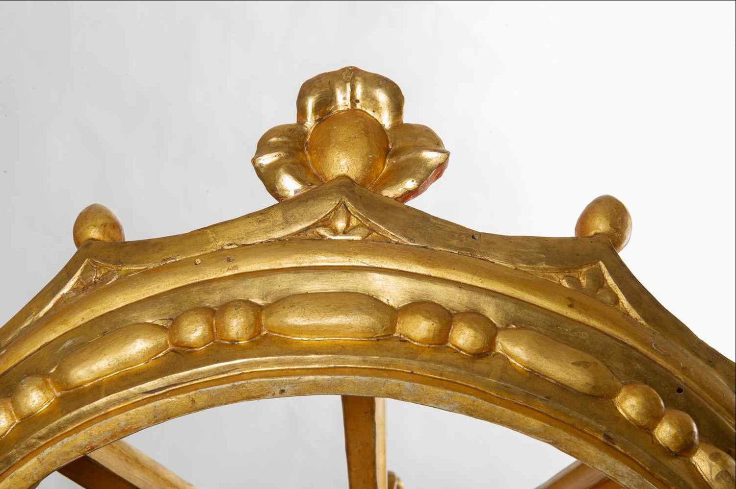  Gilded Wood Antique Crown Sculpture 3