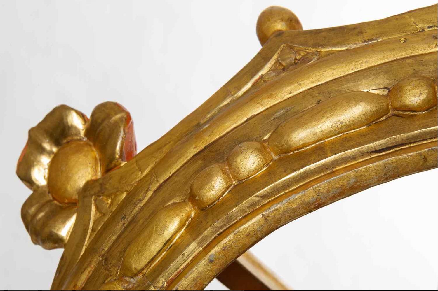  Gilded Wood Antique Crown Sculpture 1