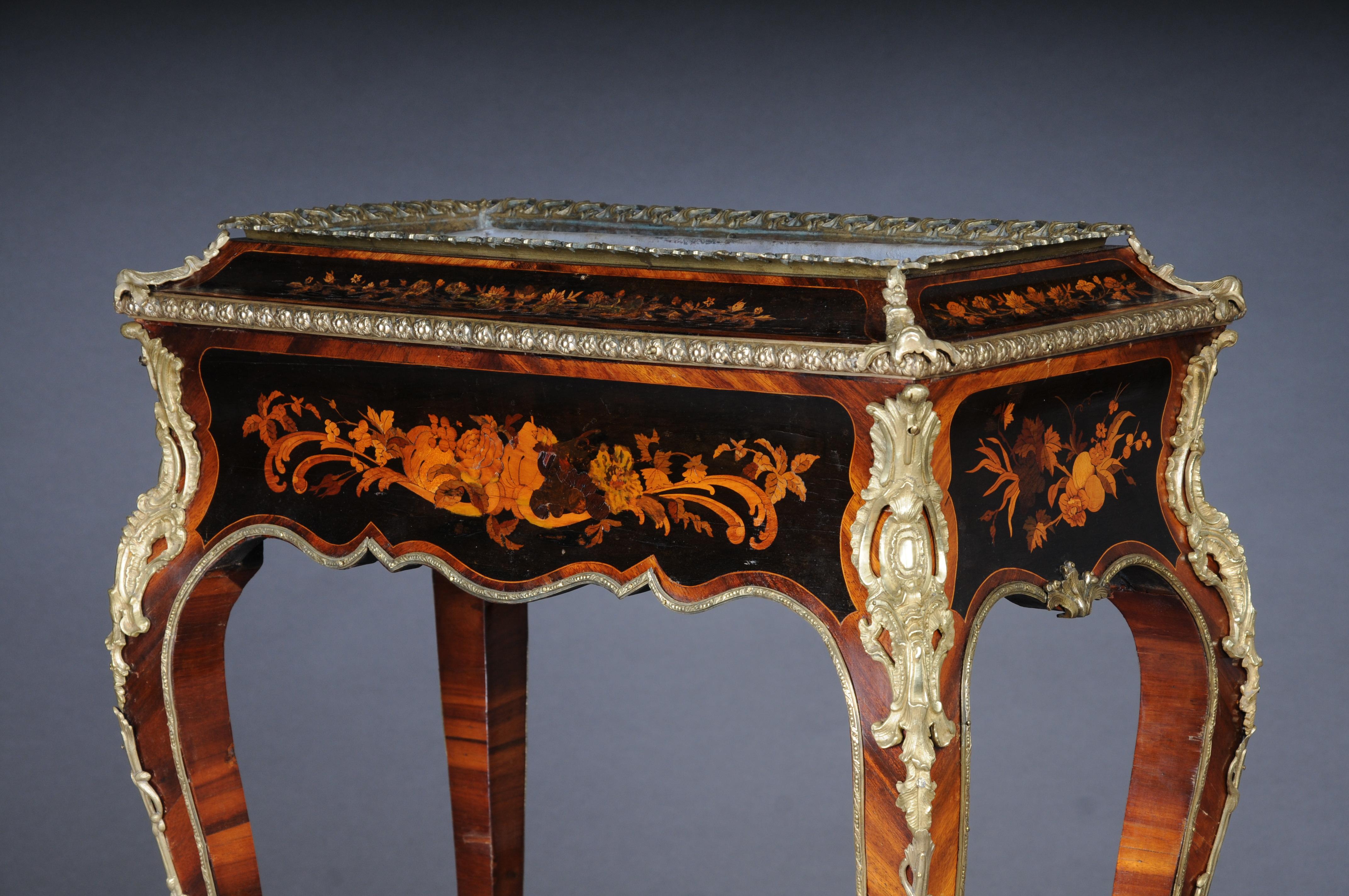 Antique rare Jardiniere side table Napoleon III In Good Condition For Sale In Berlin, DE
