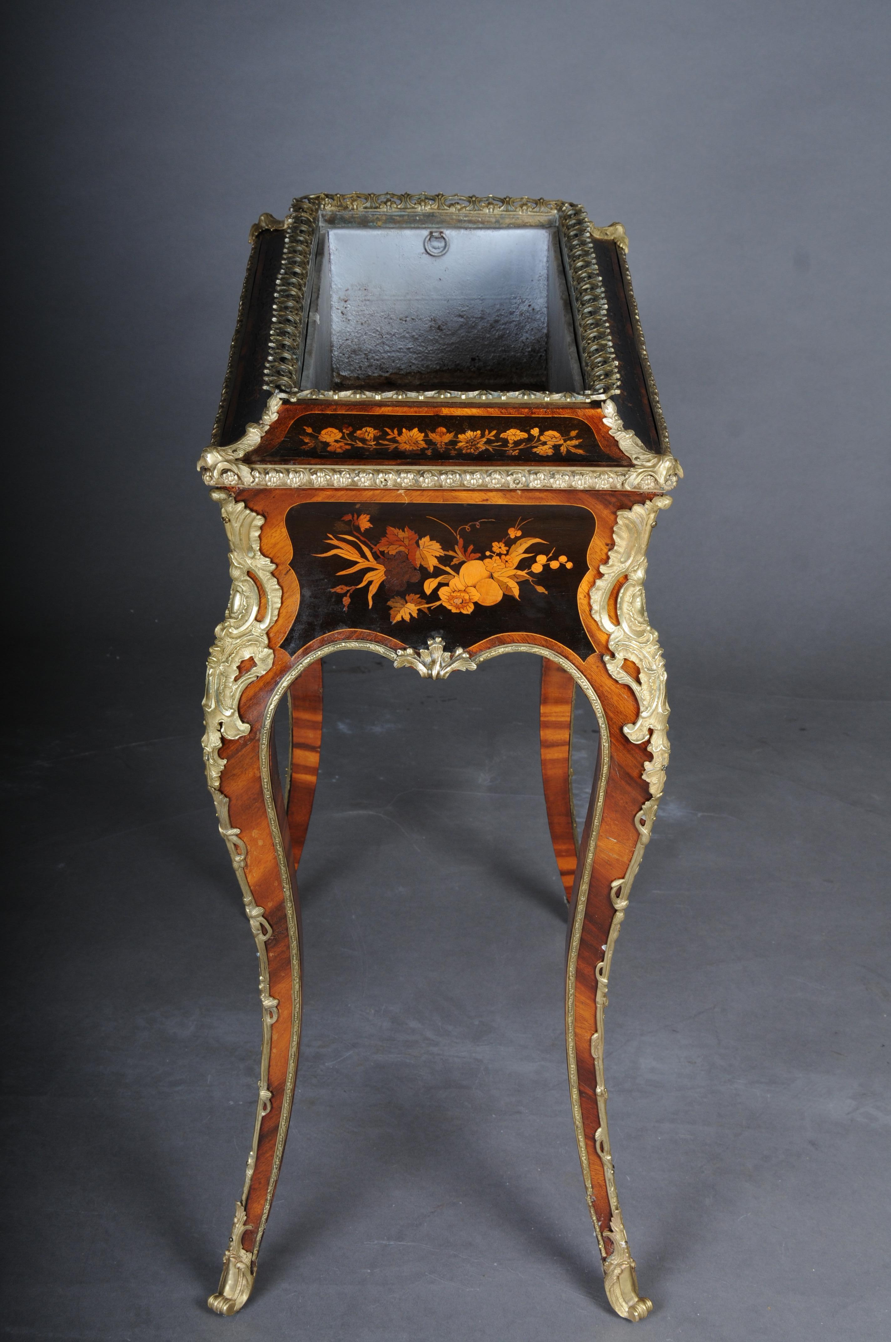 Brass Antique rare Jardiniere side table Napoleon III For Sale