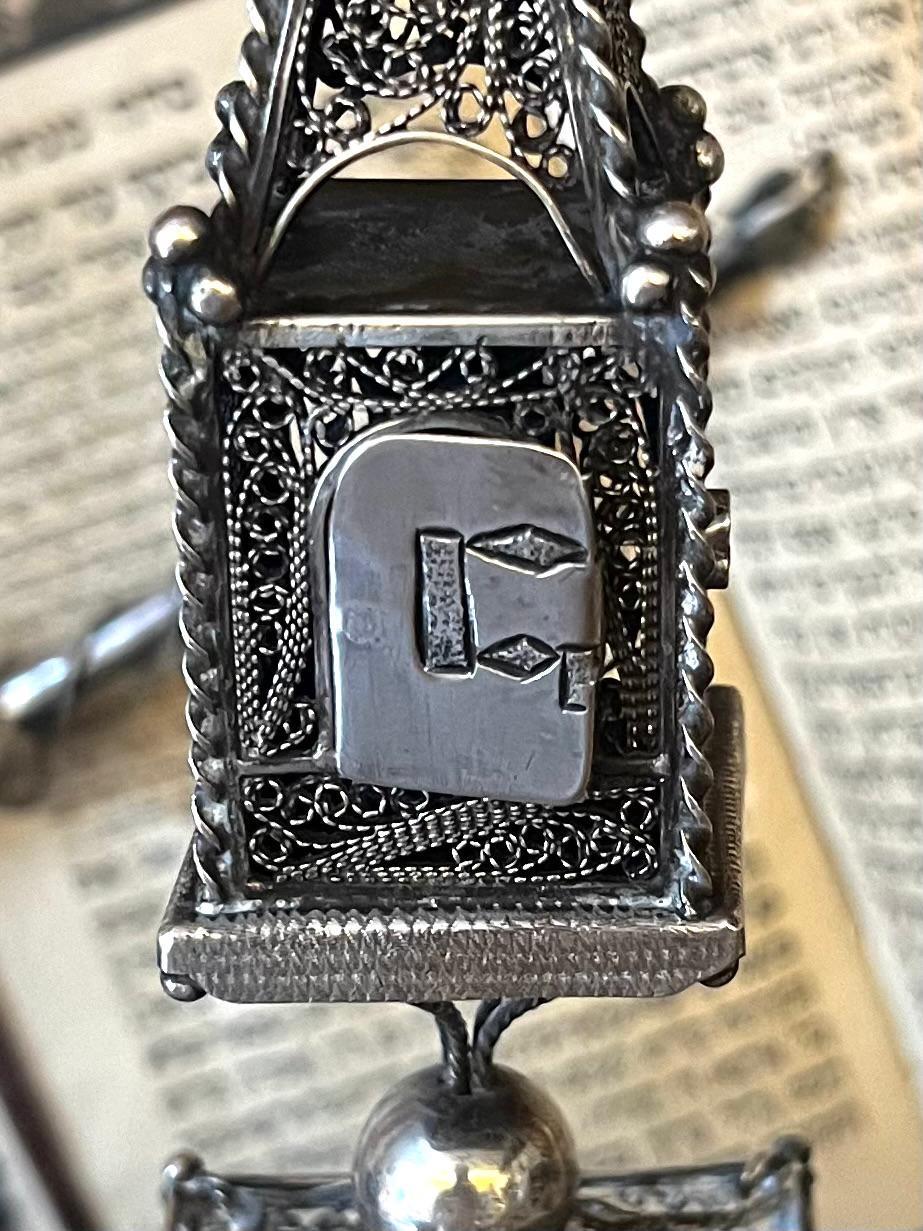 Antique Rare Judaica Silver Spice Tower 18th century Germany For Sale 9