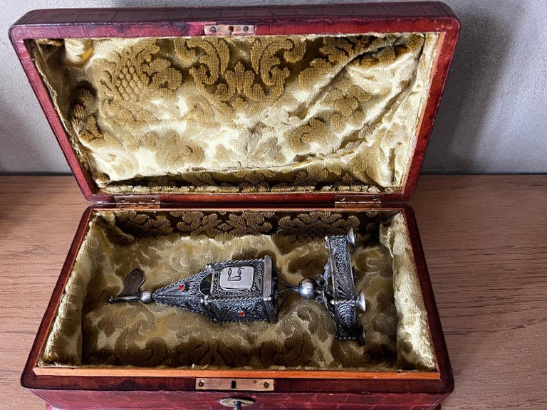 Antique Rare Judaica Silver Spice Tower 18th century Germany For