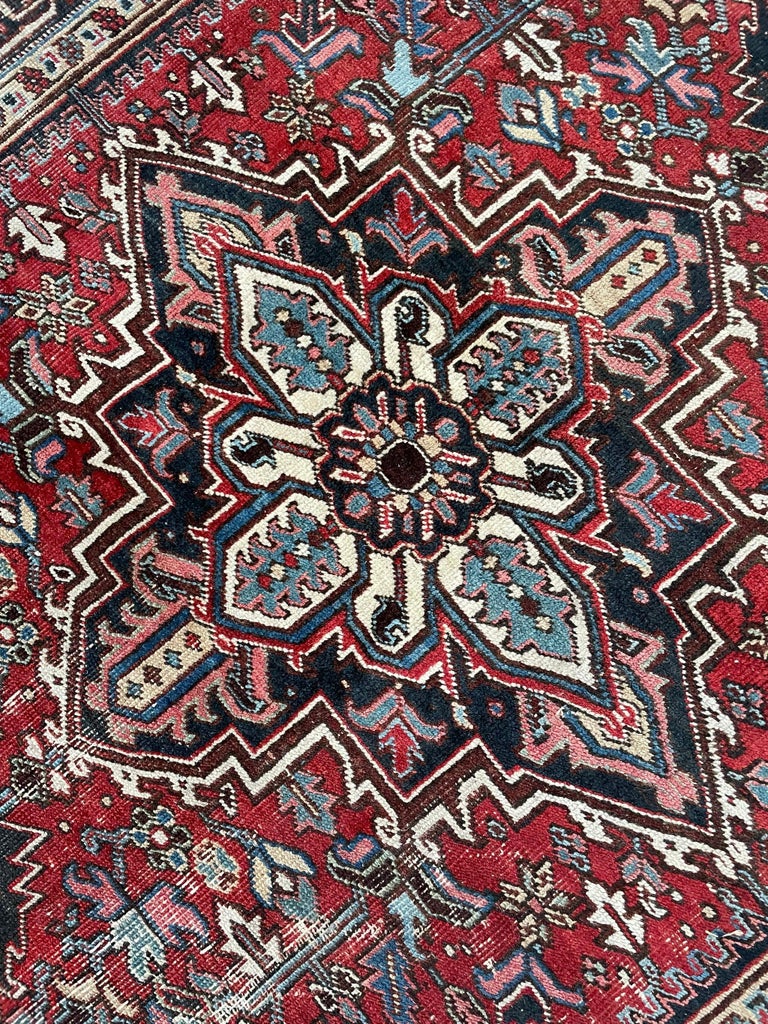 Antique Rare Medium Heriz Pocket-Size Rug, circa 1930's For Sale at 1stDibs