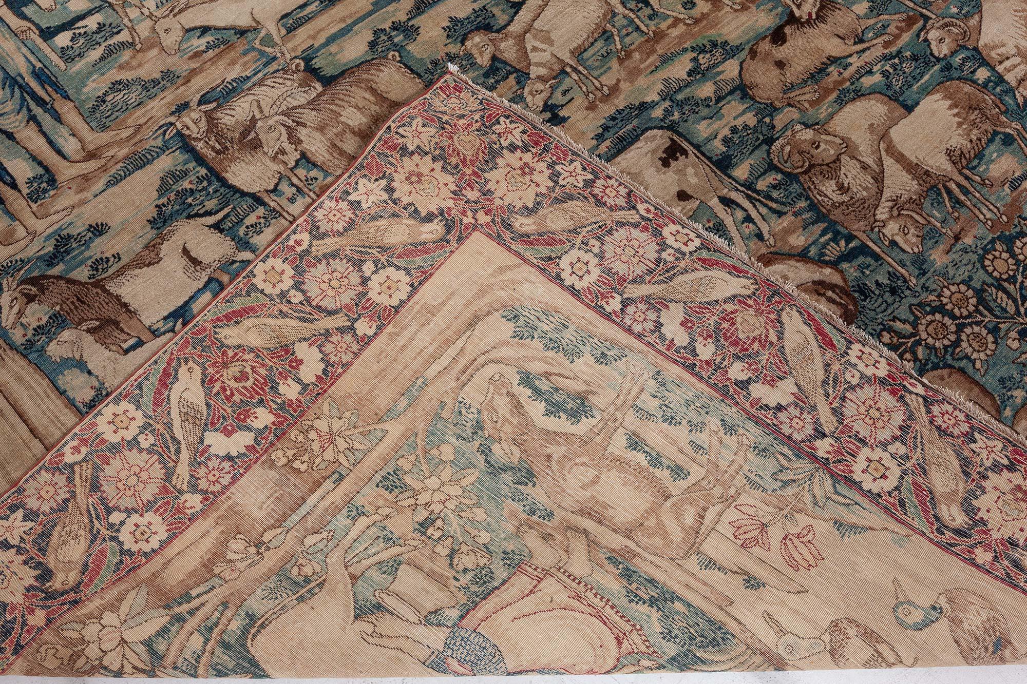 Doris Leslie Blau Antique Rare Pictorial Biblical Rug For Sale 2