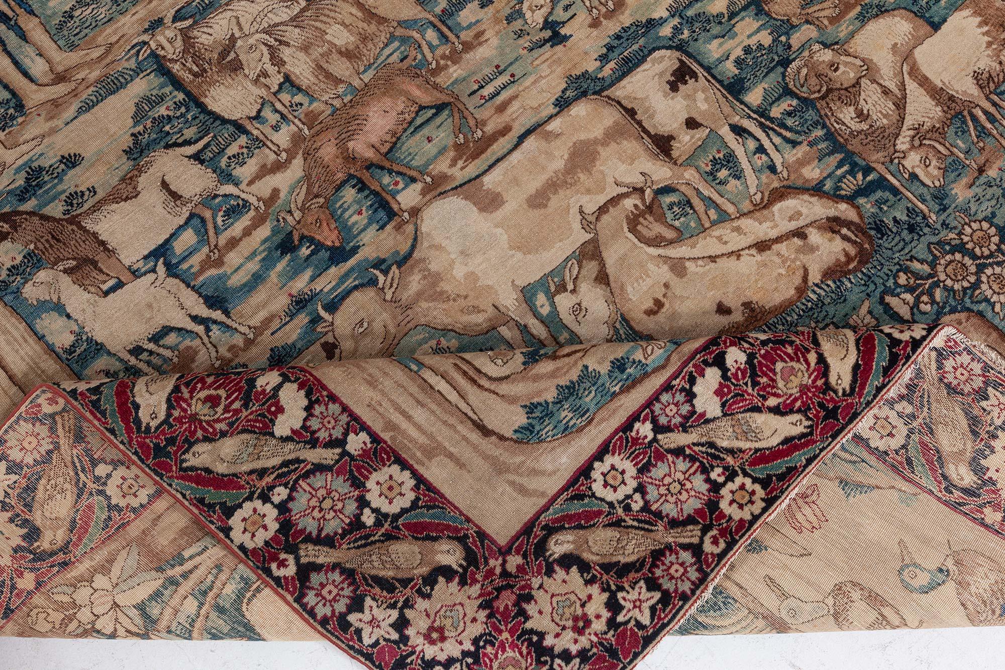 Doris Leslie Blau Antique Rare Pictorial Biblical Rug For Sale 1