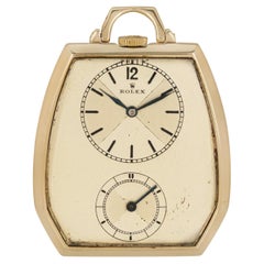 Antique Rare Rolex Prince 9CT Gold Keyless Lever Pocket Watch, C1930s