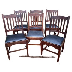 Antique Rare Set Of Seven (7) Gustav Stickley Bungalow Chairs circa 1901 - W7218