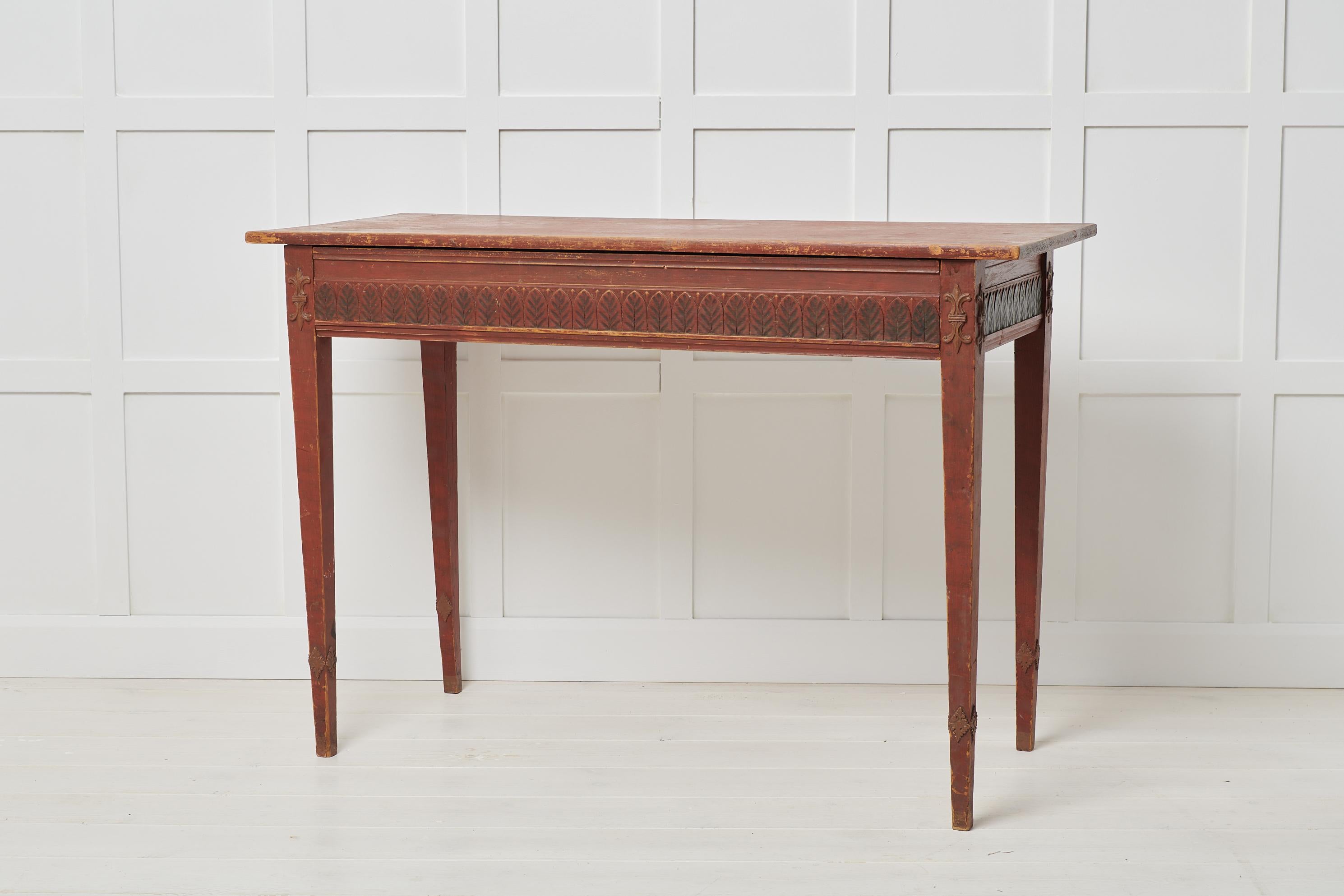 Gustavien Ancienne et rare table console suédoise de style gustavien en vente