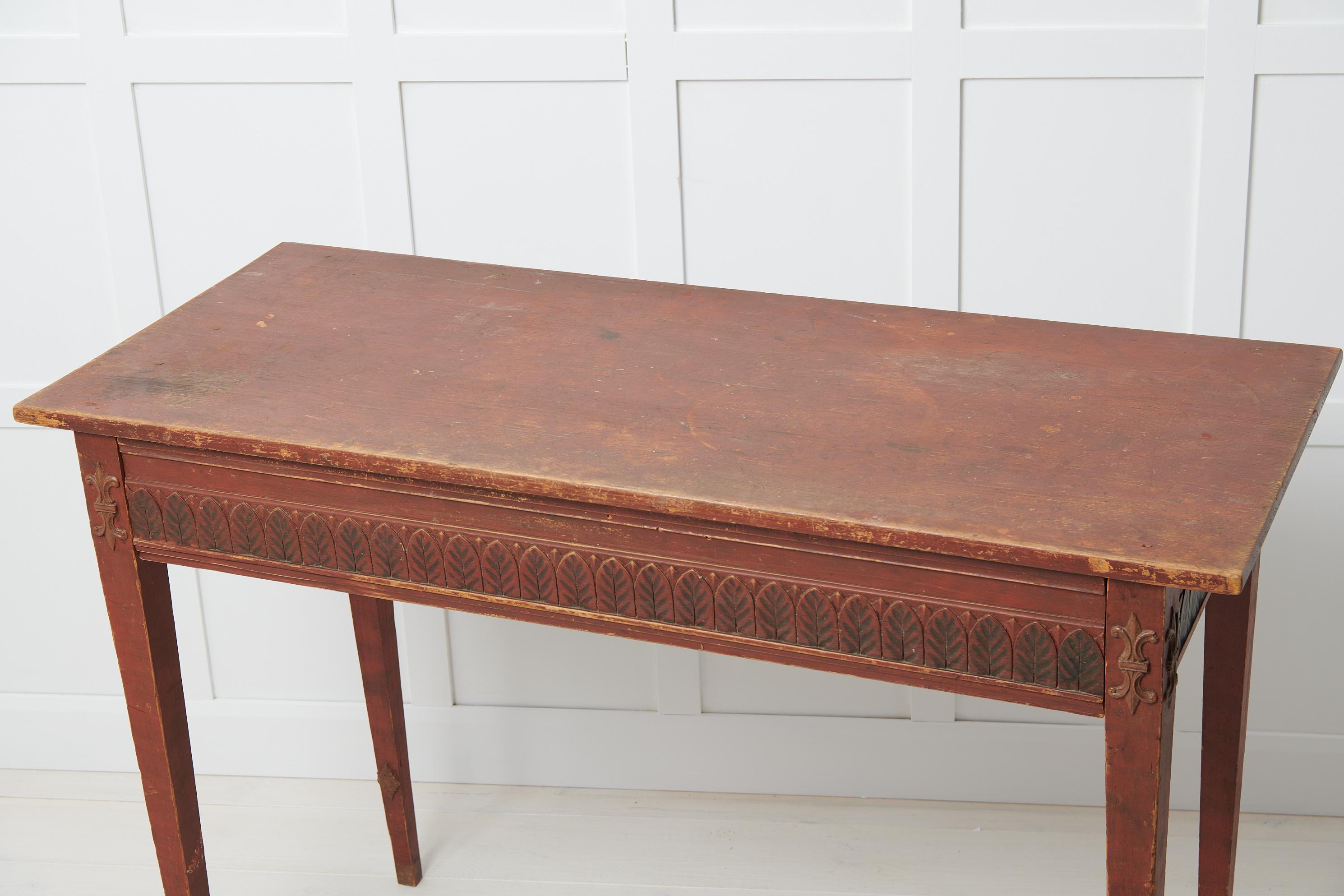 Ancienne et rare table console suédoise de style gustavien en vente 1