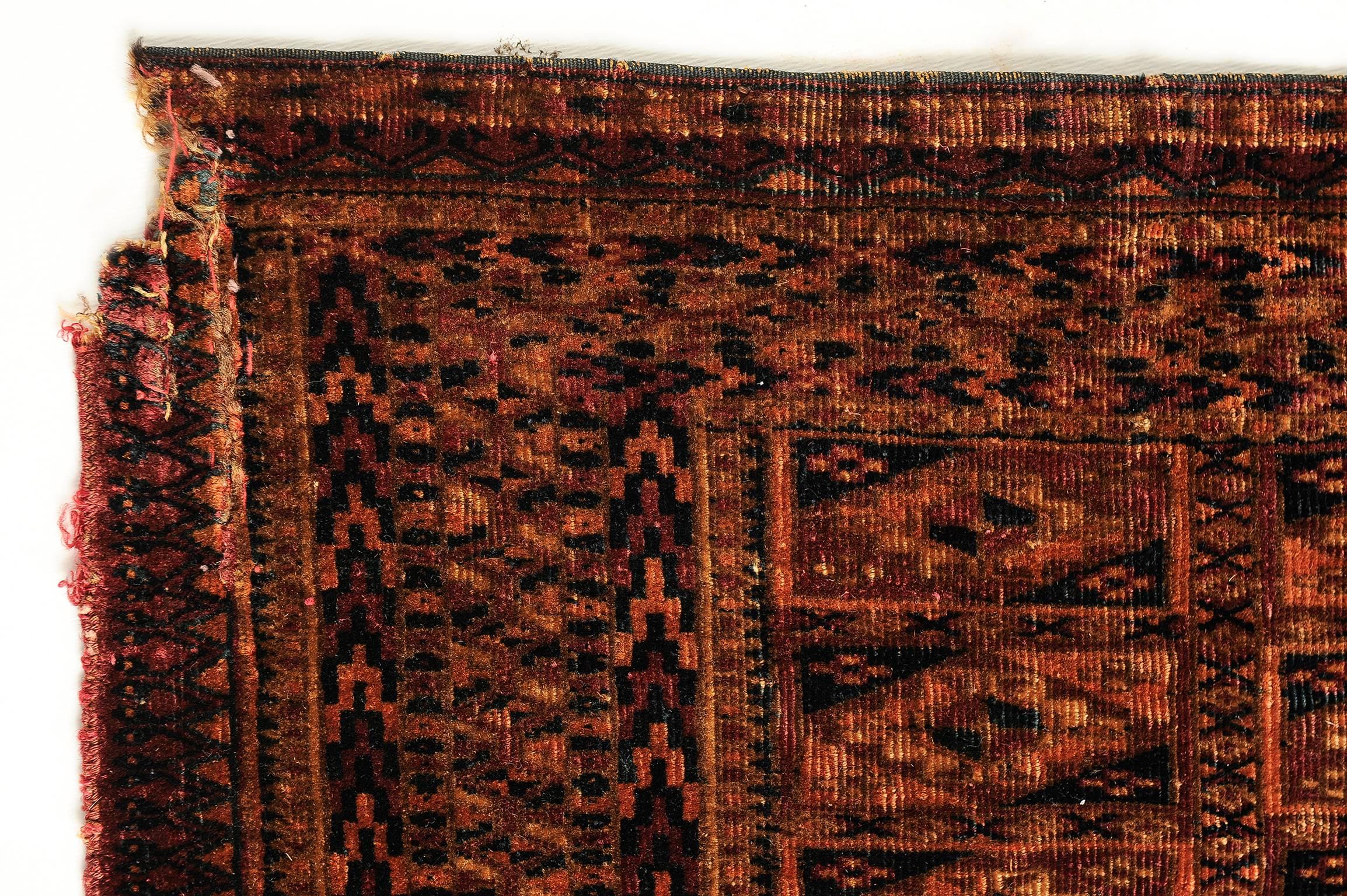 Hand-Knotted Antique Rare Turkoman Tekké Bag for Wall Hanging For Sale