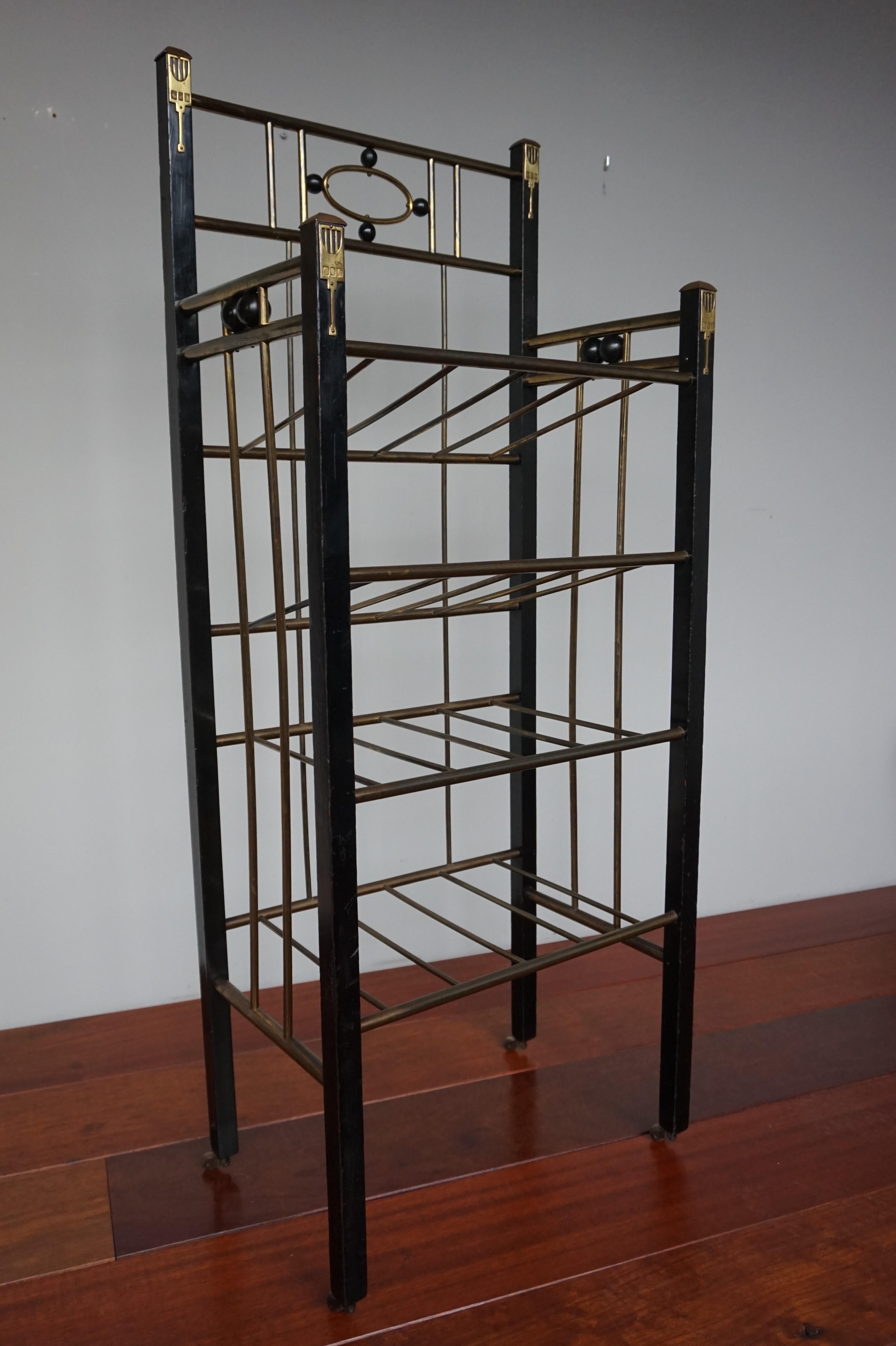 Antique & Rare Vienna Secession Stand / Rack for Sheet Music or Magazines ca1900 4