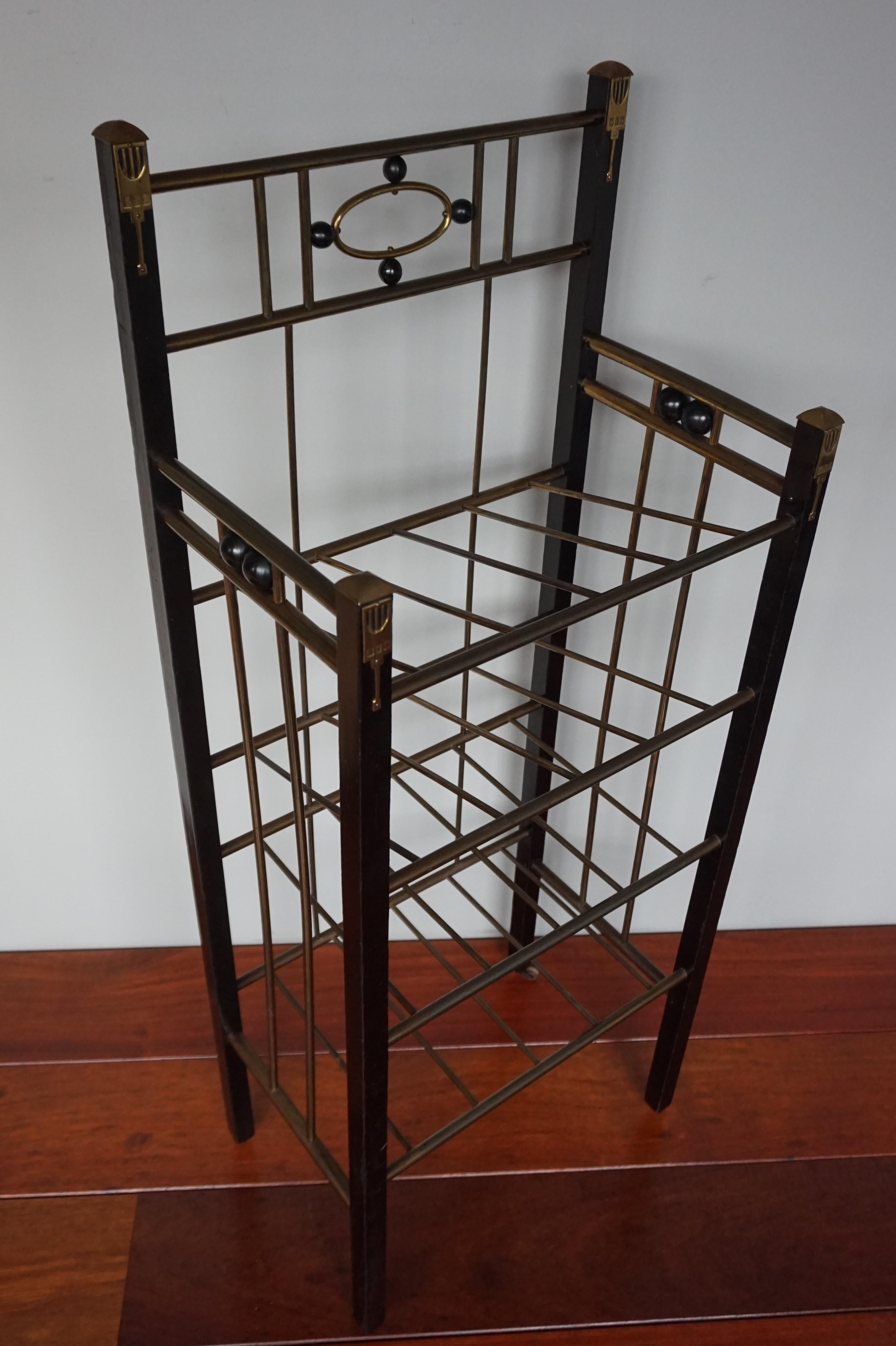 Antique & Rare Vienna Secession Stand / Rack for Sheet Music or Magazines ca1900 6