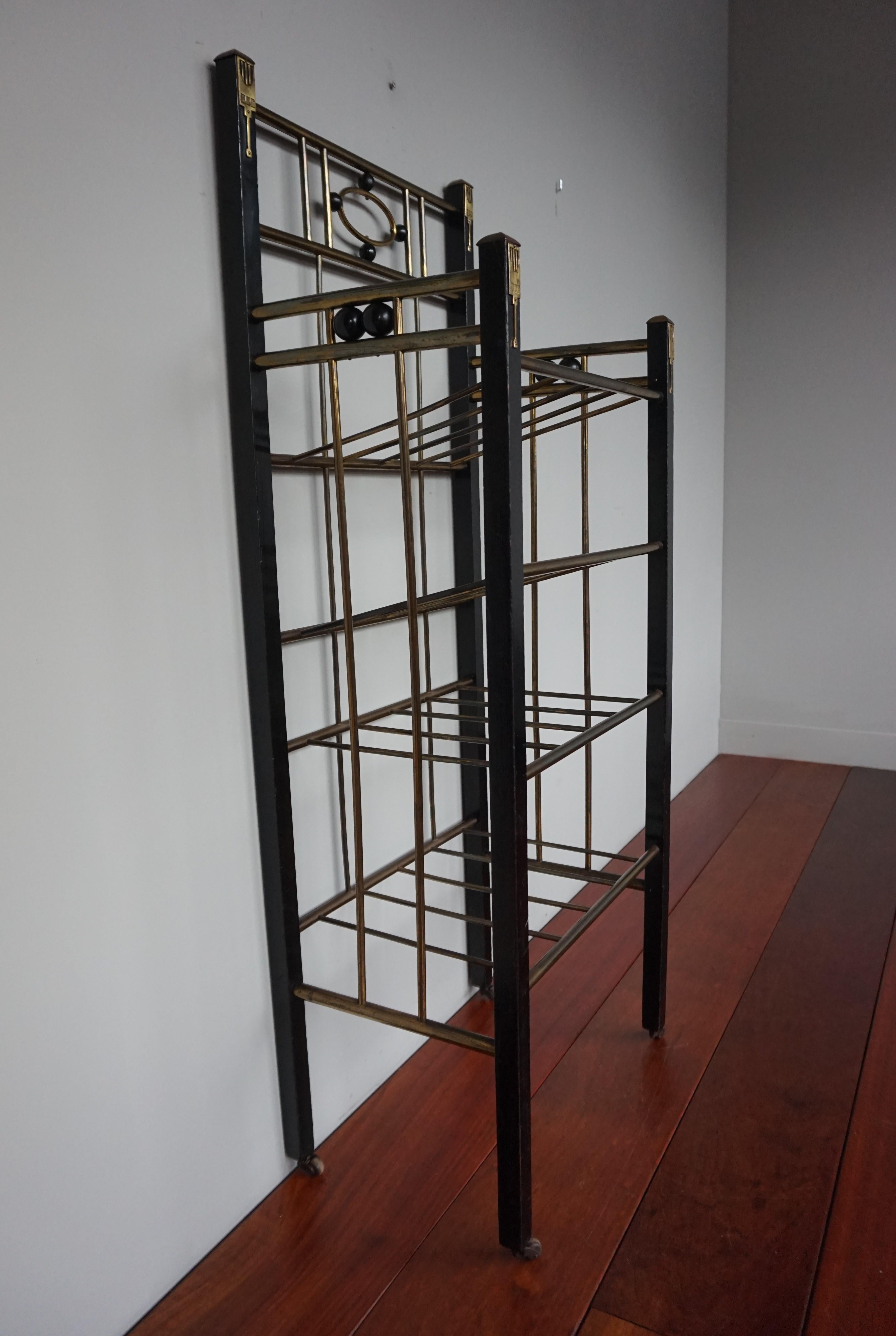 Antique & Rare Vienna Secession Stand / Rack for Sheet Music or Magazines ca1900 7