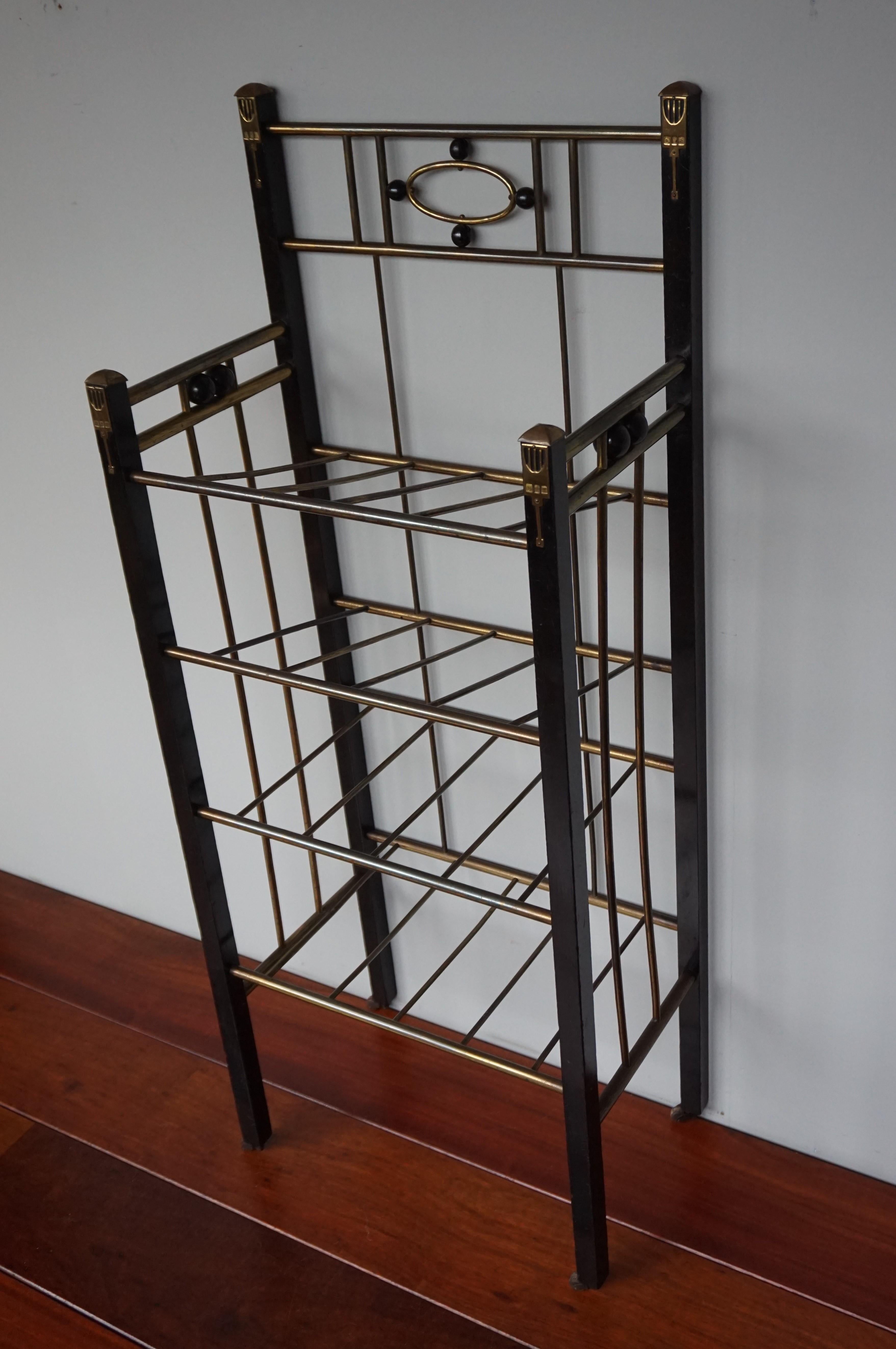 Ebonized Antique & Rare Vienna Secession Stand / Rack for Sheet Music or Magazines ca1900