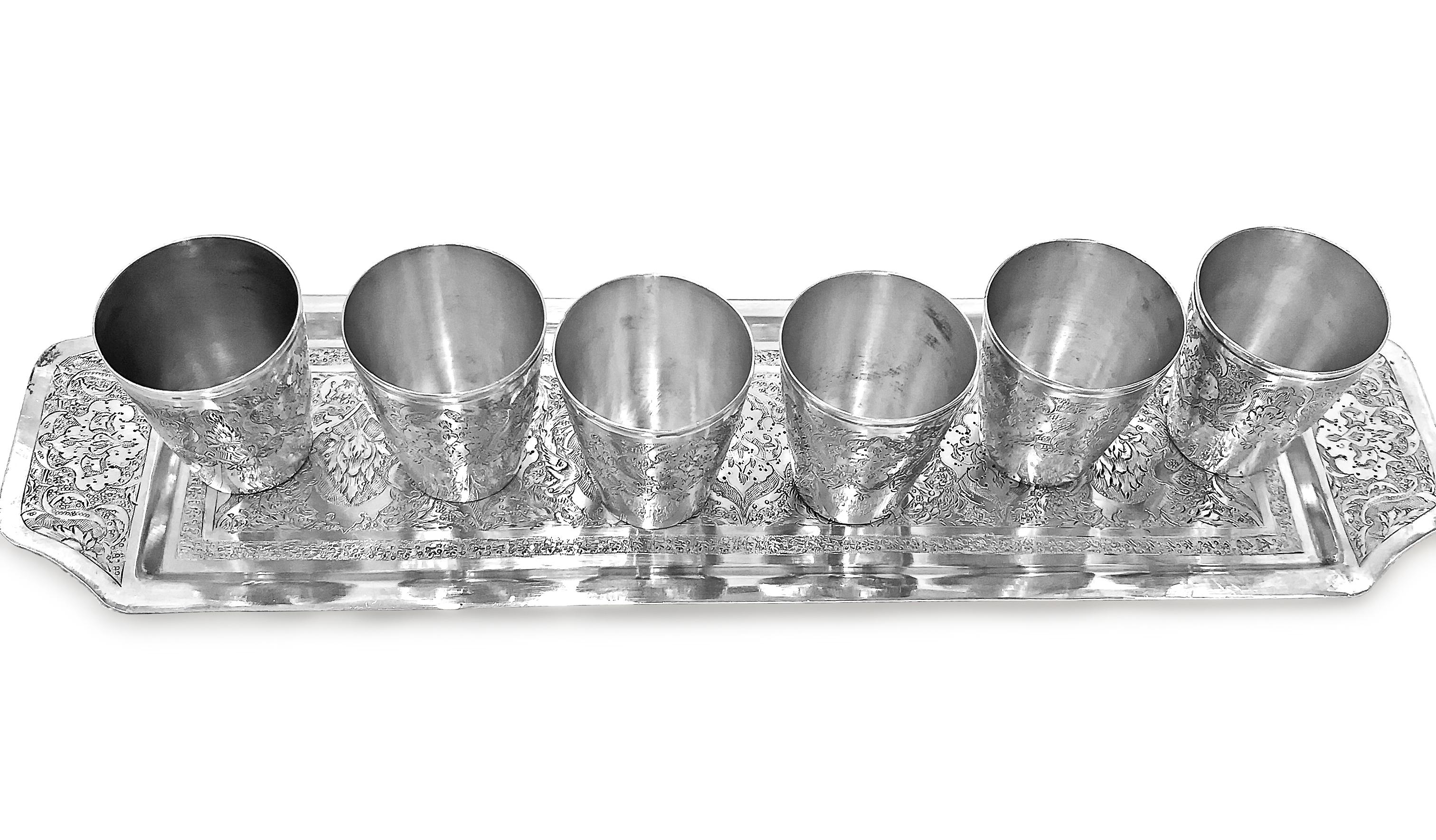 silver glass set of 6 price