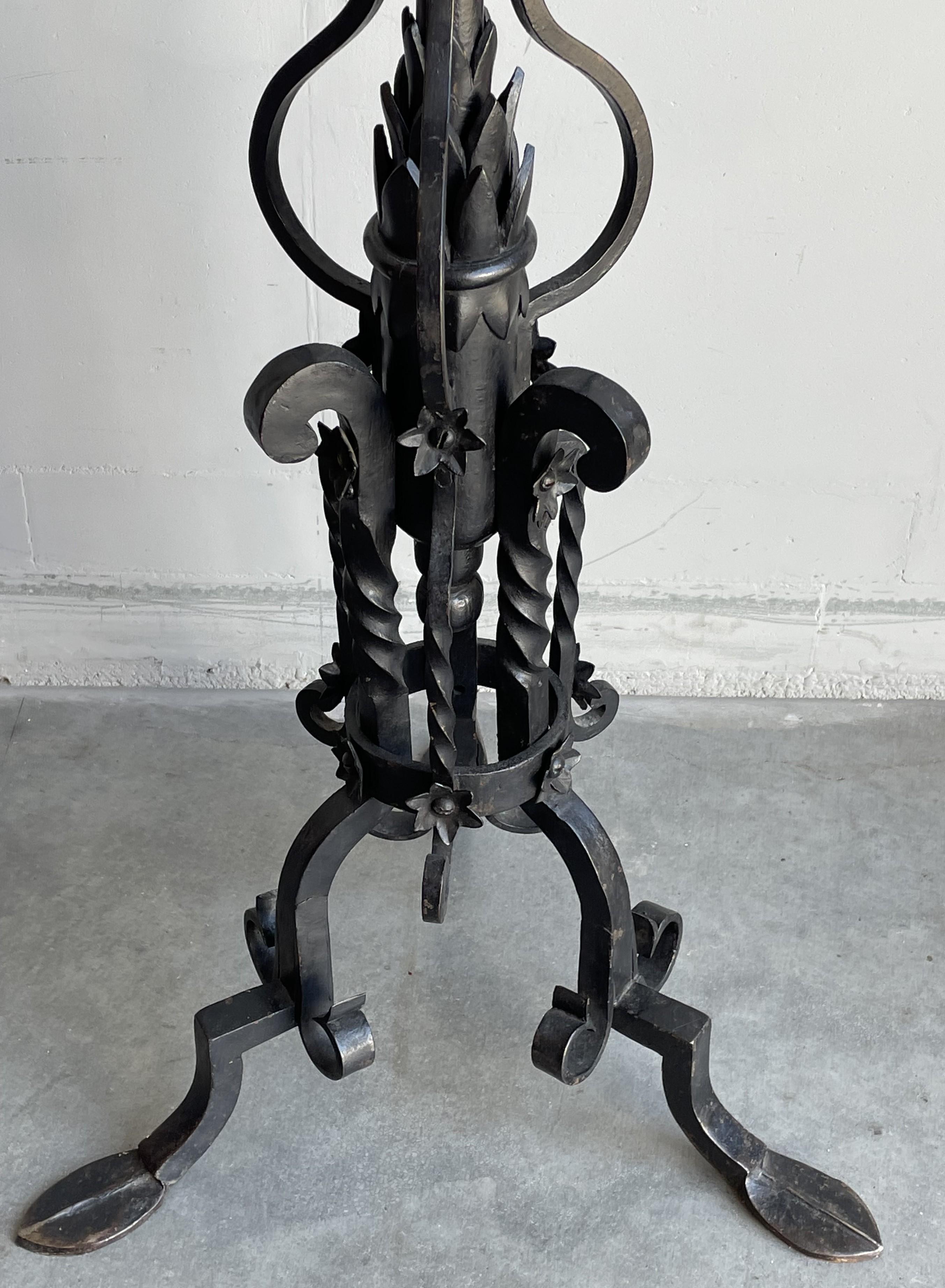 Antique & Rare, Wrought Iron Gothic Revival Floor Lectern / Bible and Book Stand For Sale 7