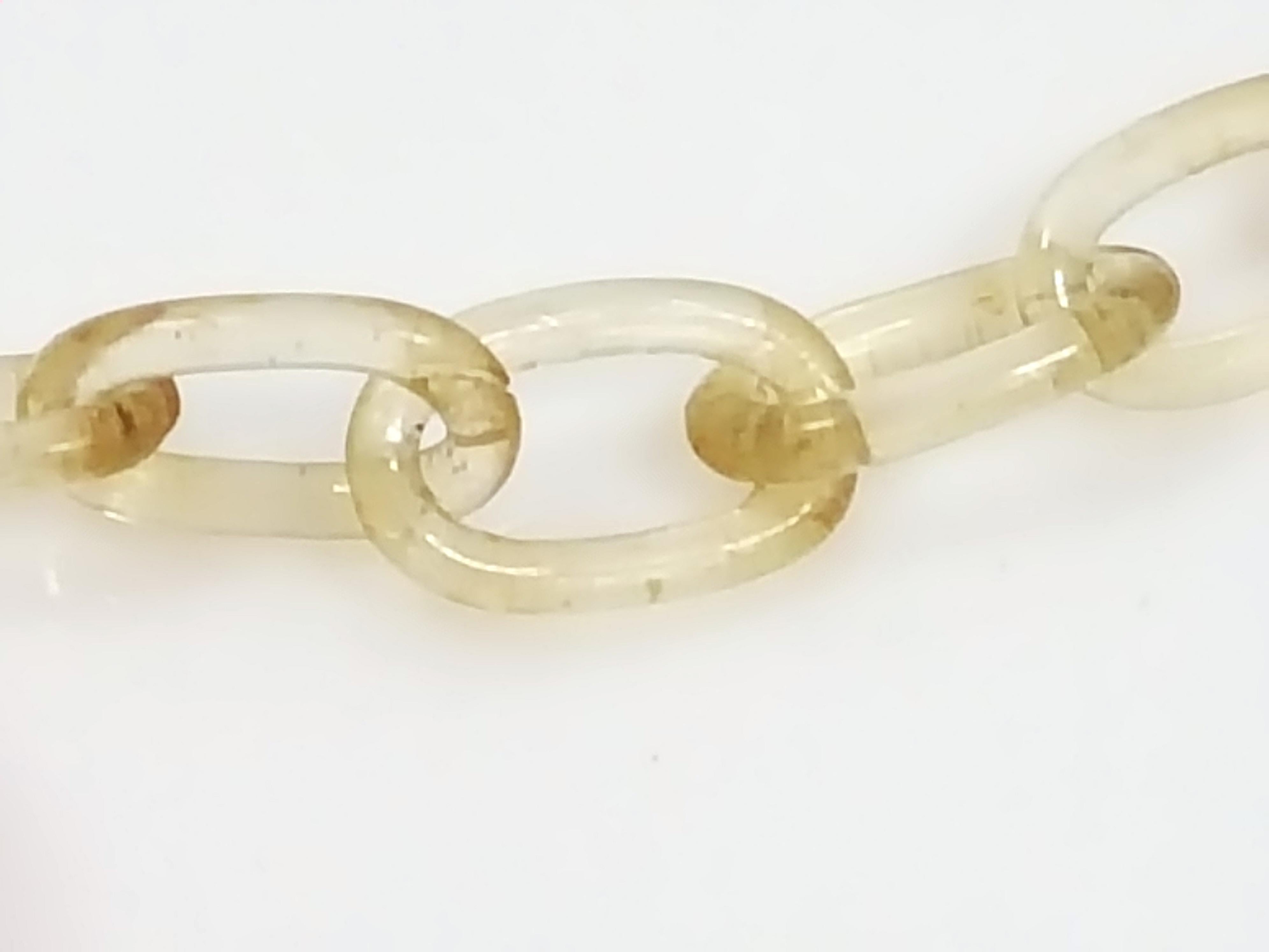 Antique RareVenetian ArchimedeSegusoStyle HandblownGlass Links Pendants Necklace For Sale 2