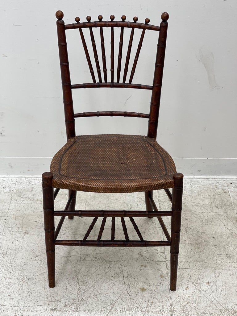 Antique Rattan Ballroom Chair For Sale at 1stDibs