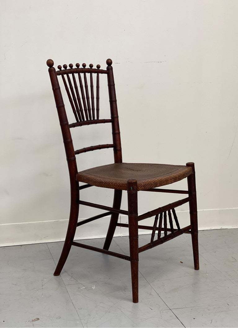 Antique Rattan Ballroom Chair For Sale at 1stDibs
