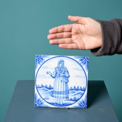 Antike Ravesteijn Delft Fliese der türkischen Frau