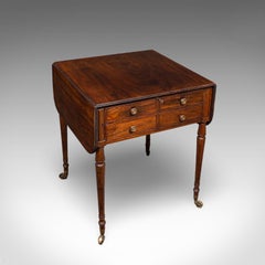 Antique Reader's Table, English, Pembroke, Drop Leaf, Occasional, Regency, 1820