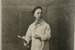 Antique Real Tennis Print, Charles Delahaye, Biboche