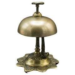 Antique Reception Bell, English, Brass, Country House, Counter Top, Victorian