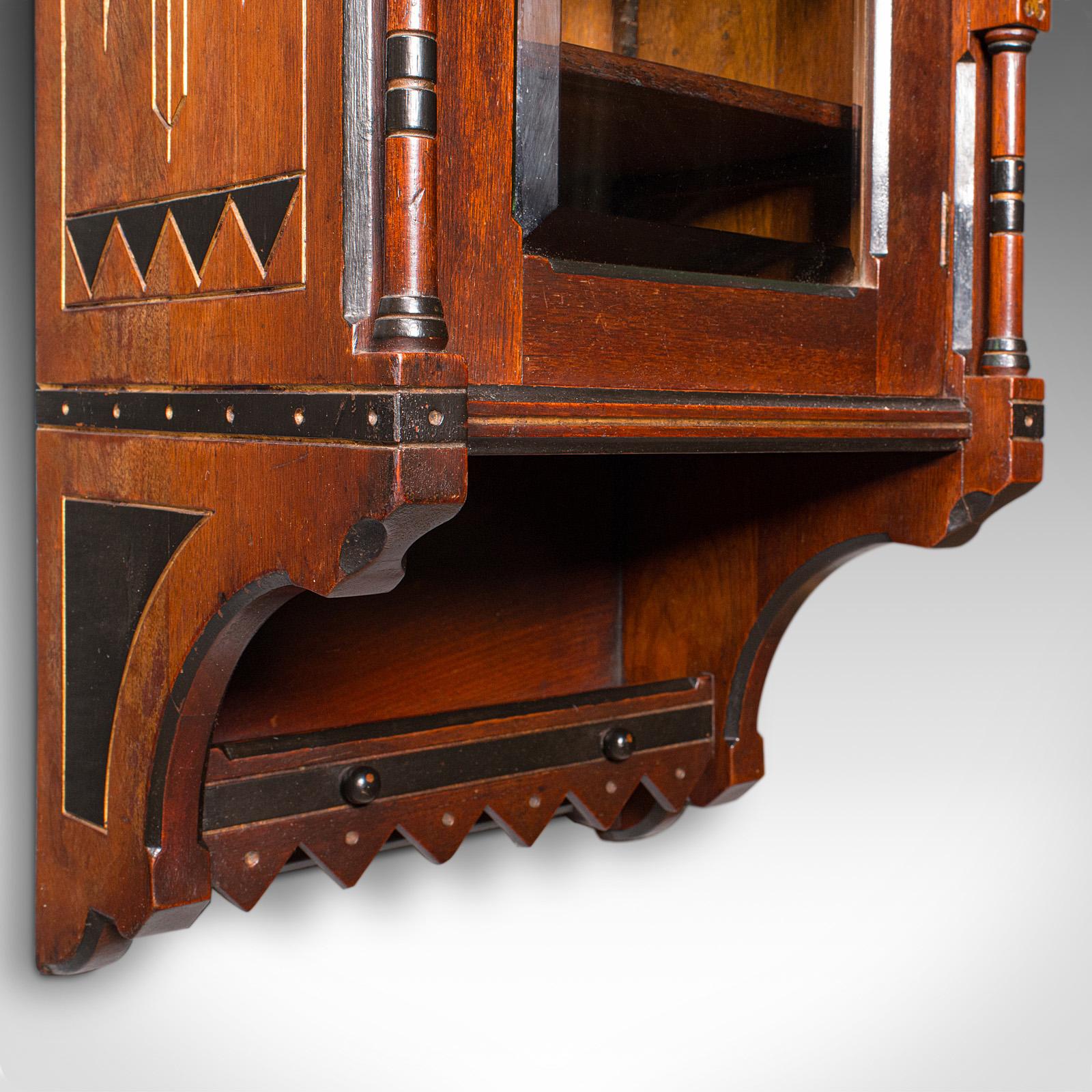 Antique Reception Hall Cabinet, English, Cupboard, Aesthetic Period, Victorian For Sale 4