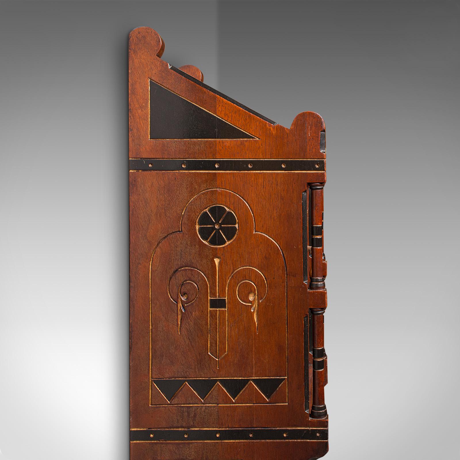 Antique Reception Hall Cabinet, English, Cupboard, Aesthetic Period, Victorian For Sale 3