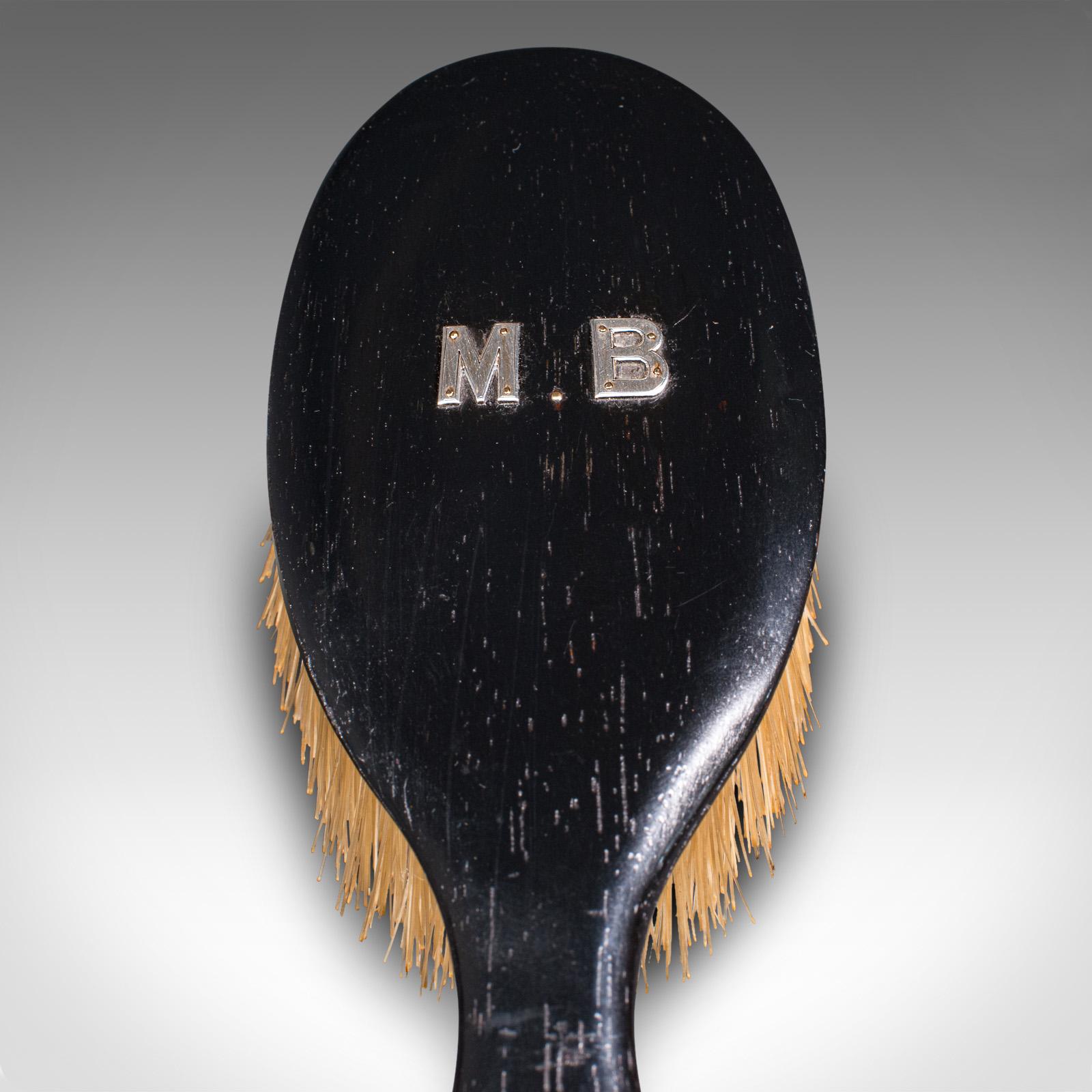 Antique Mirror Hall, Inglese, Ebano, Specchio, Spazzola a mano, Edwardian in vendita 3
