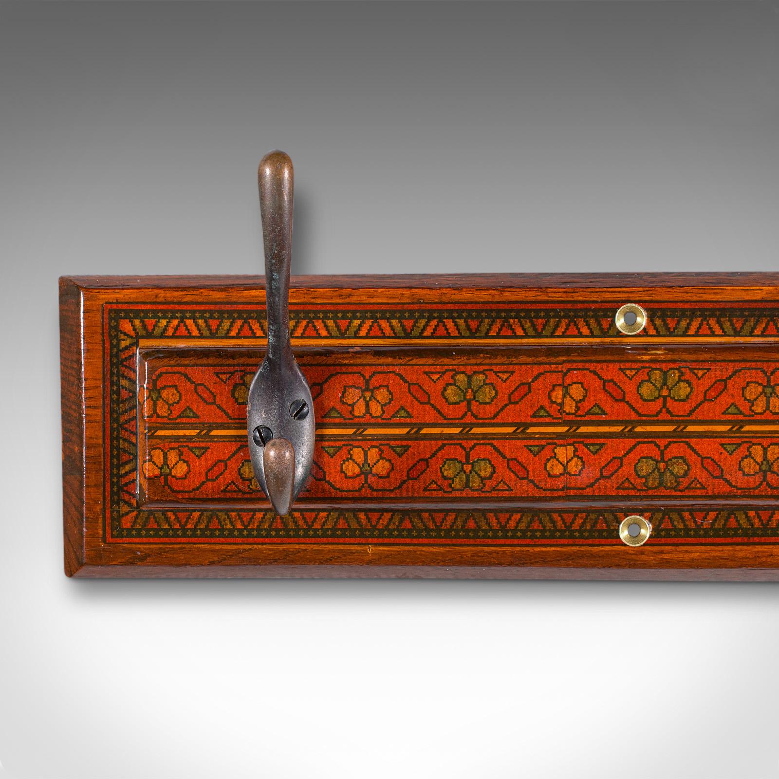 Antique Reception Wall Rack, English Oak, Hall, Coat Hooks, Aesthetic, Victorian In Good Condition In Hele, Devon, GB