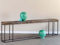 Antique Reclaimed Architectural Server Console Table, circa 1850 Organic Modern