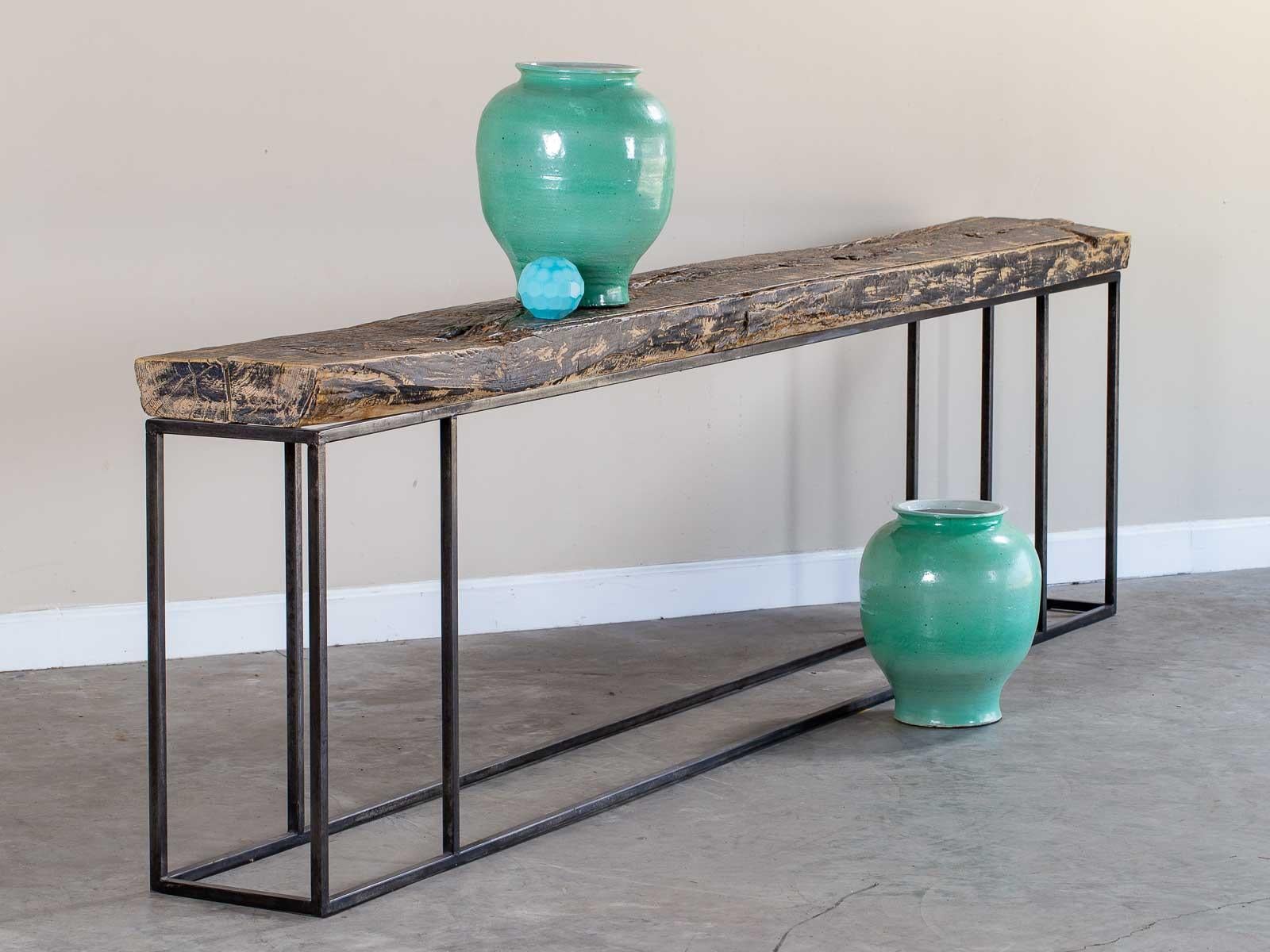 Mid-19th Century Antique Reclaimed Architectural Server Console Table, circa 1850 Organic Modern