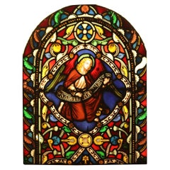 stained glass window insert Antique Reclaimed Stained Glass Window Panel