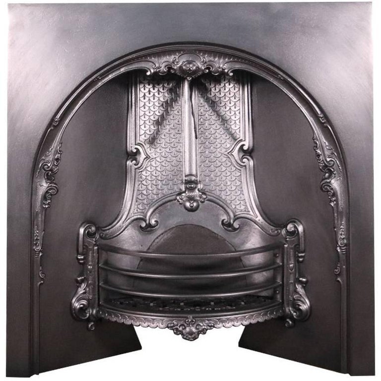 Antique Reclaimed Victorian Arched Fireplace Insert For Sale at 1stdibs