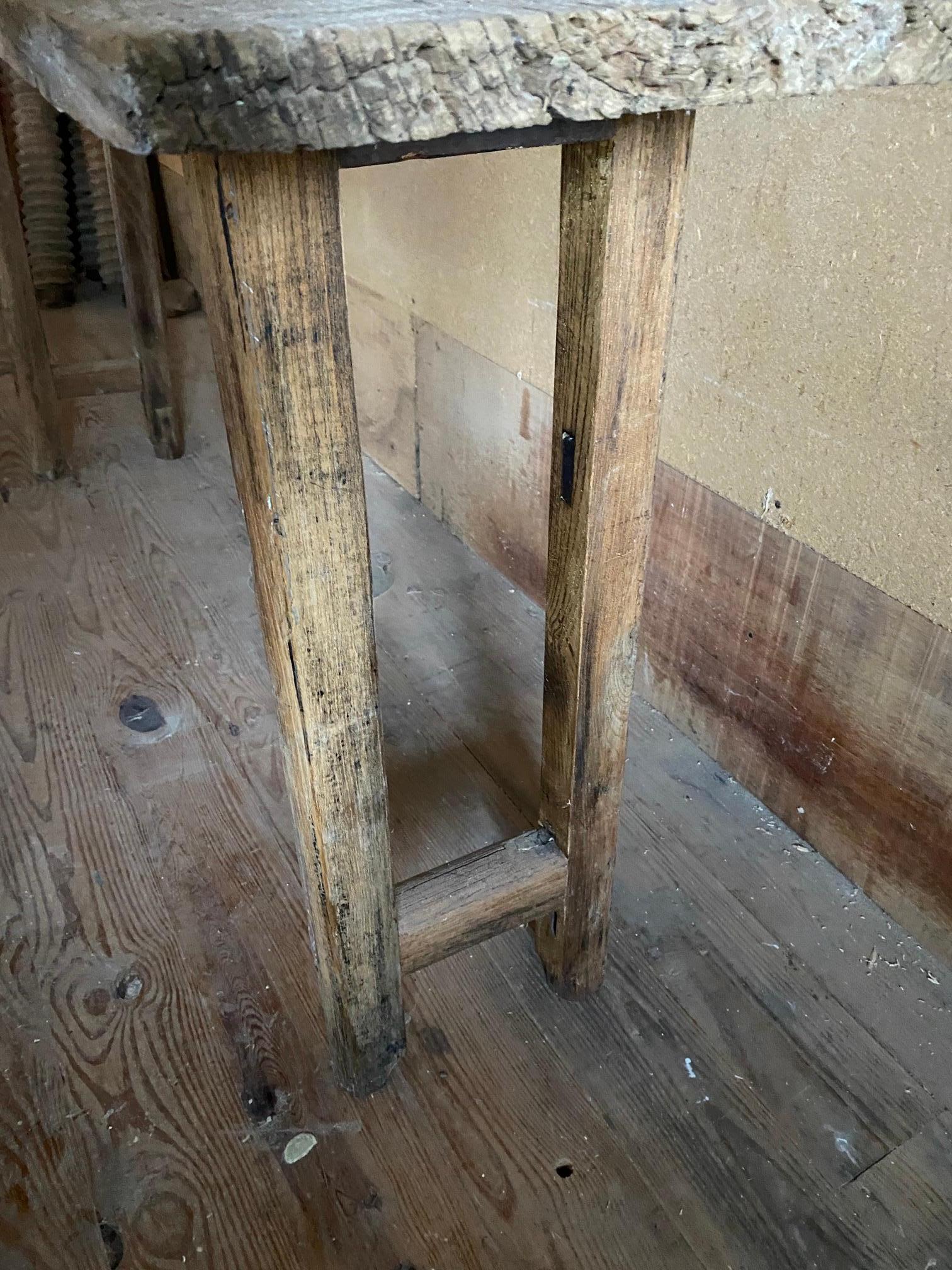 Antique Reclaimed Wood Console Table For Sale 1