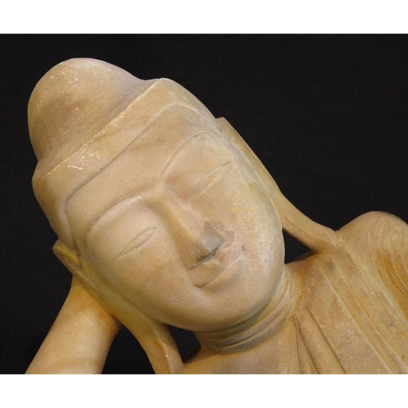 Burmese Antique Reclining Buddha from Burma For Sale