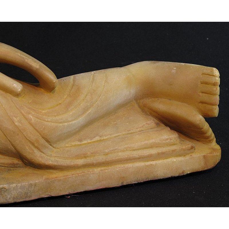 18th Century and Earlier Antique Reclining Buddha from Burma For Sale