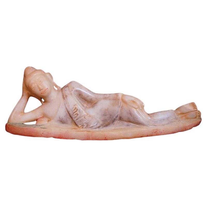 Antique Reclining Mandalay Buddha from Burma For Sale