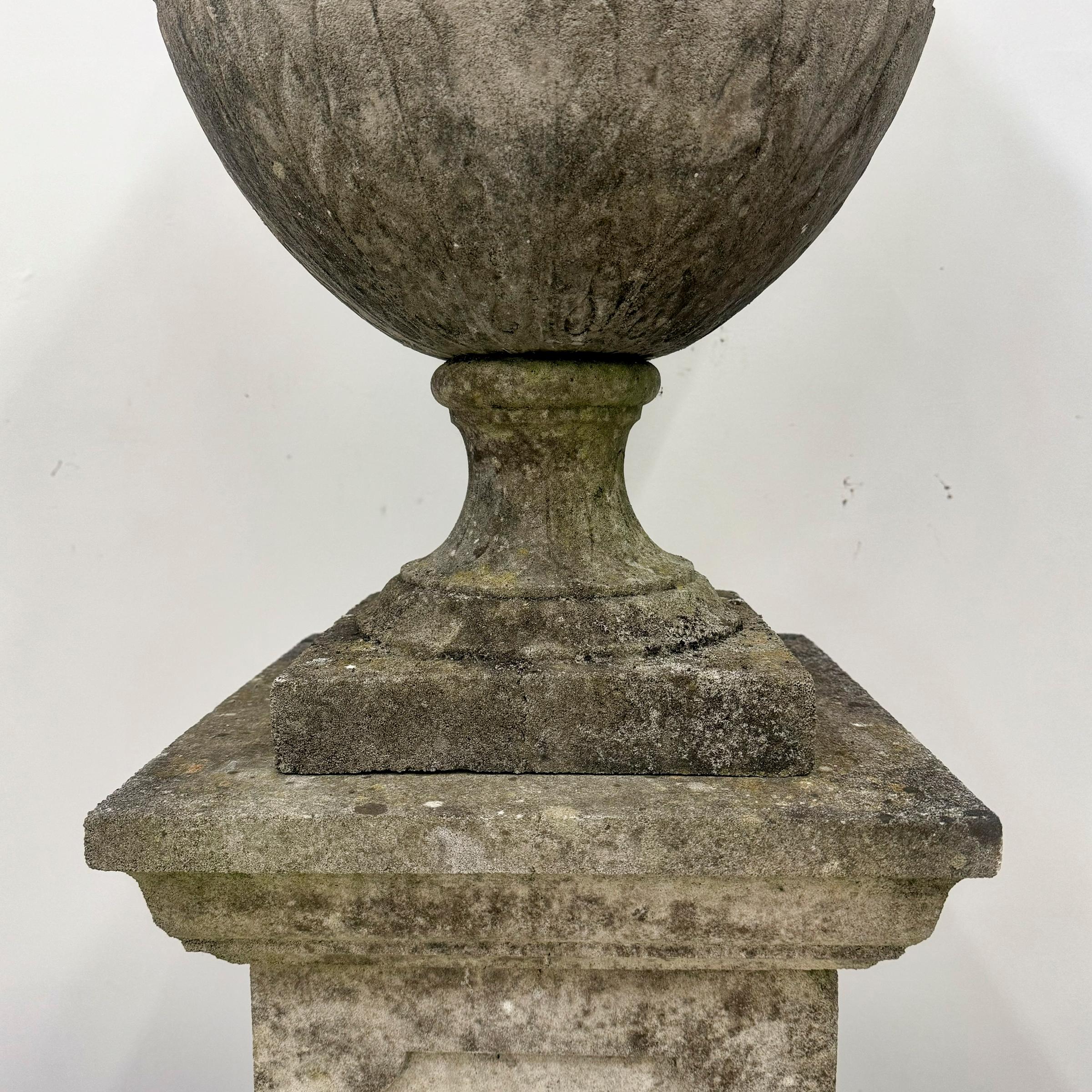 Antique Reconstituted Stone Bacchus Urn 10
