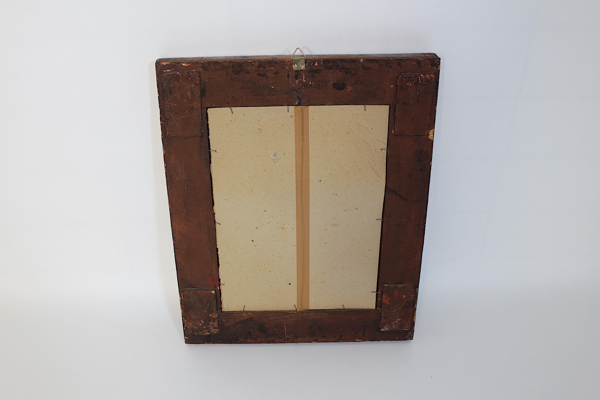 Antiguo Espejo de Pared Rectangular Tallado Madera Dorada circa 1780 Austria en venta 10