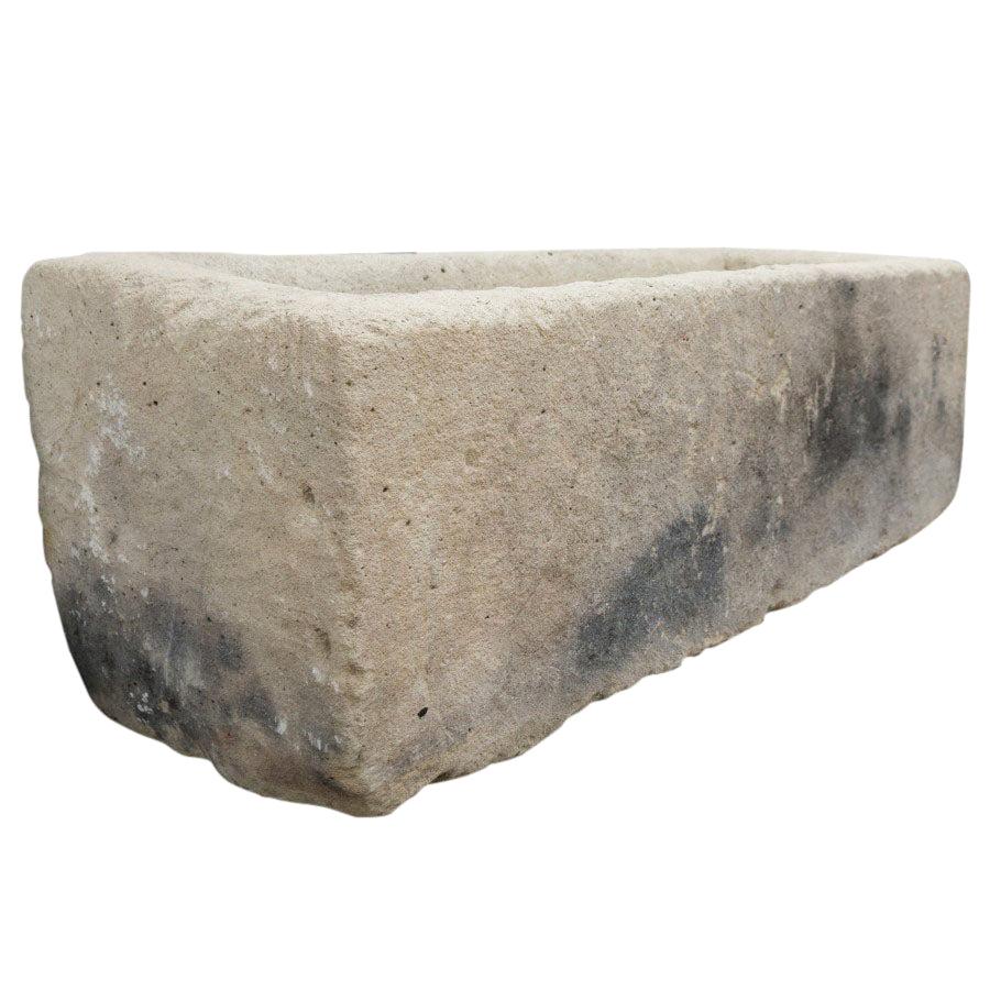 Antique Rectangular Limestone Trough For Sale