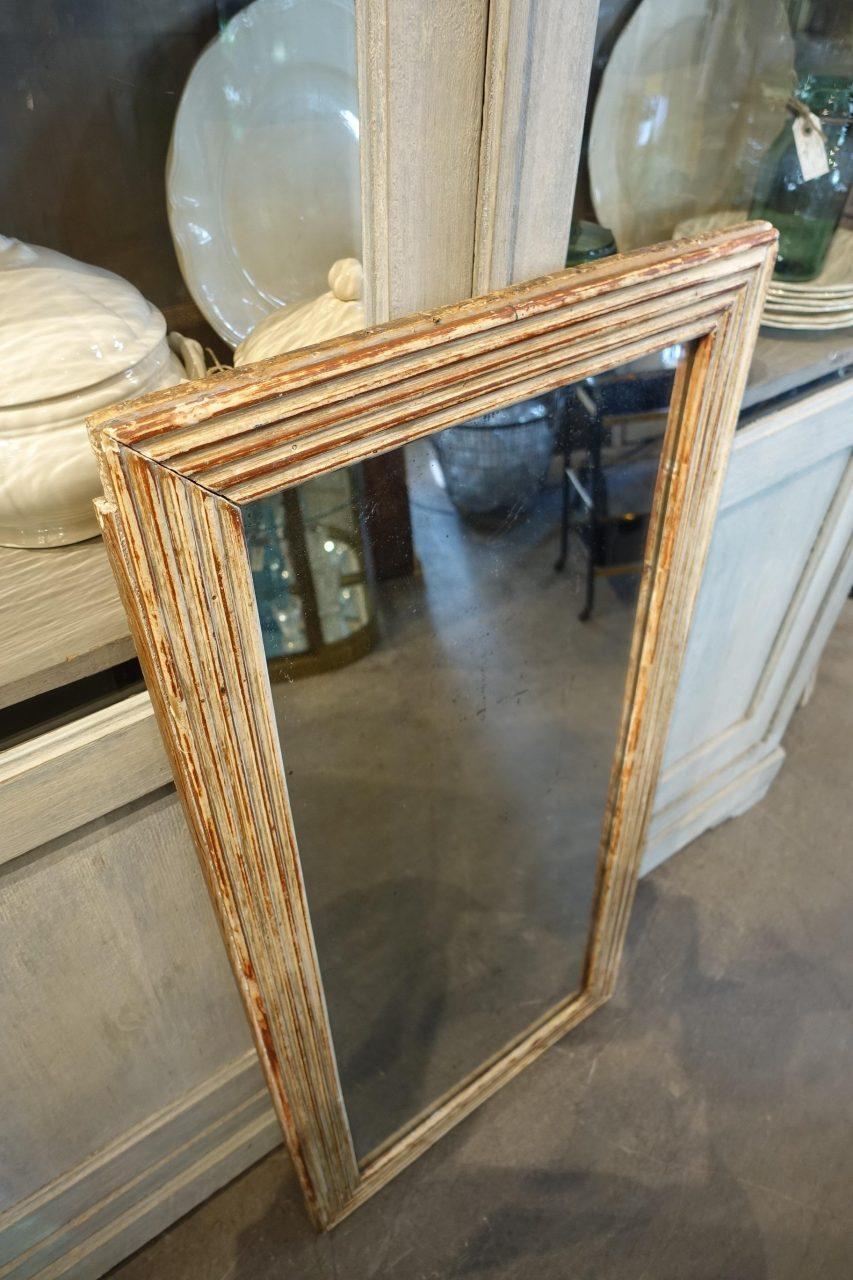 French Antique Rectangular Mantelpiece Mirror-Directoire, France