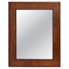 Antique rectangular walnut wall mirror, France ca. 1880 Antique rectangular walnut wall mirror, France ca. 1880