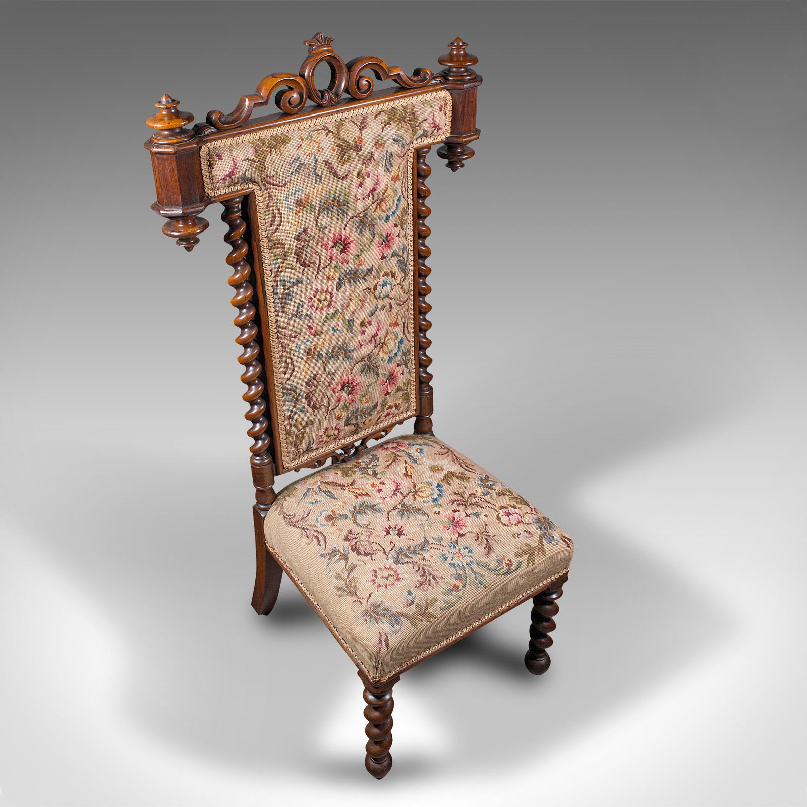 Wood Antique Rector's Prie-Dieu Chair, English, Ecclesiastical Prayer Seat, Regency For Sale