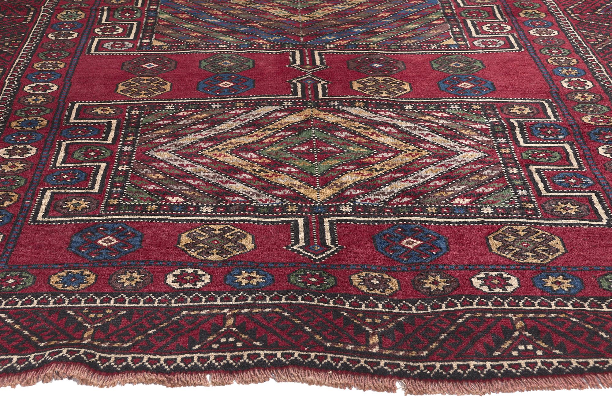Alfombra afgana nómada baluch roja antigua, 05'03 x 09'04 Afgano en venta