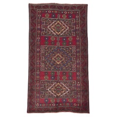 Tappeto rosso antico Afghani Nomade Baluch, 05'03 x 09'04