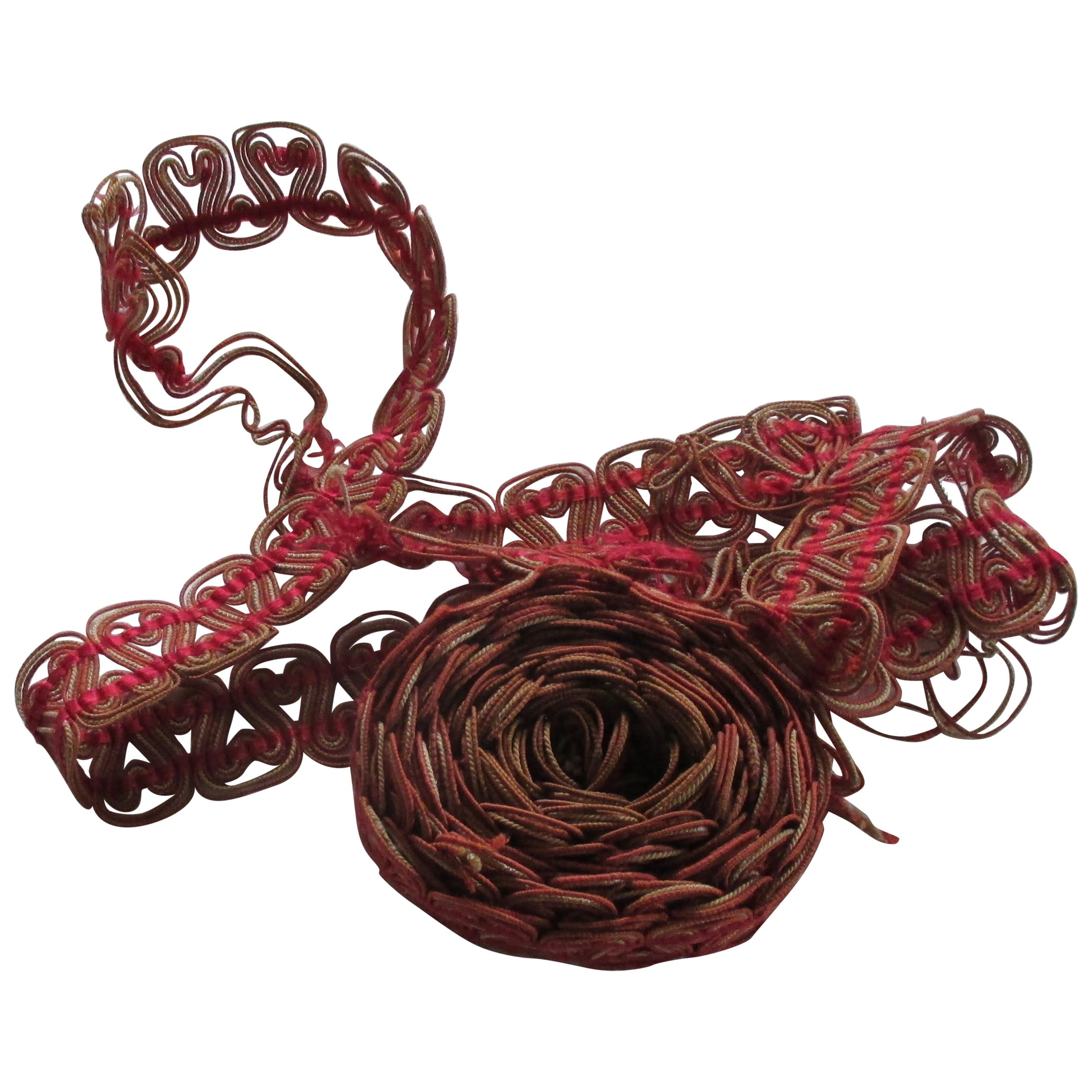 AHANDMAKER Gold-Spitzenband 18m - 16mm Metallic Spitzenbesatz Für Näharbeiten